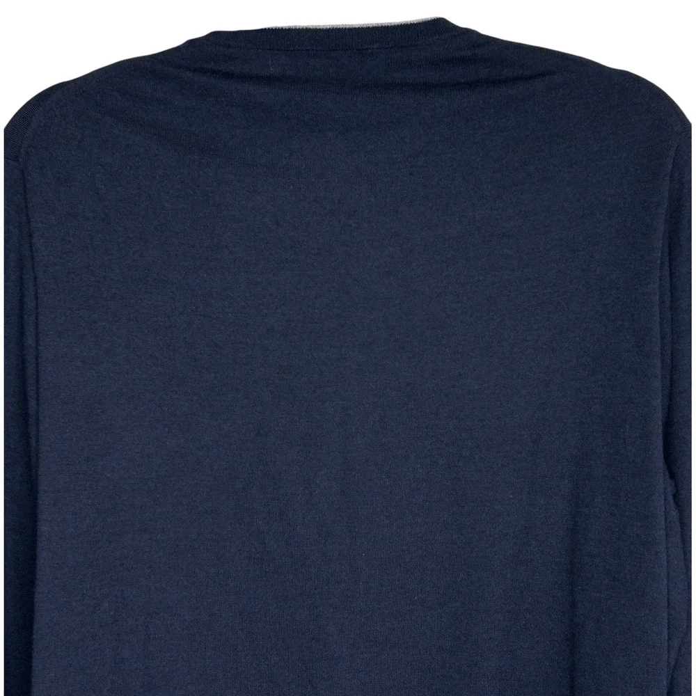 Peter Millar Crown Excursionist Sweater L Golf Merino Wool Sartori Inv Blue Crew
